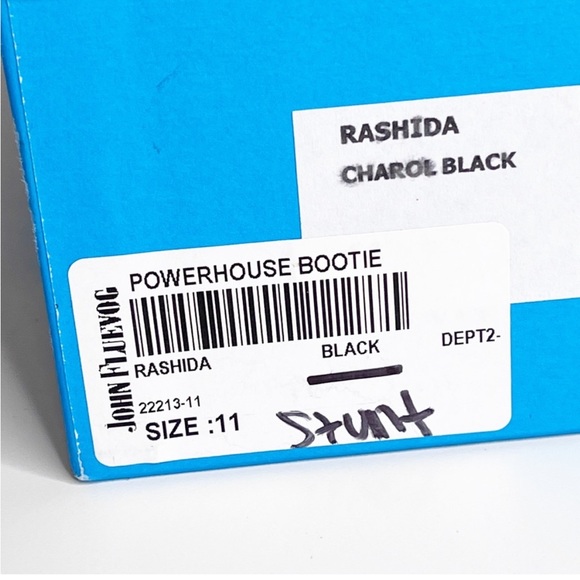 John Fluevog Powerhouse Rashida Black Patent Bootie 11 - Picture 3 of 12